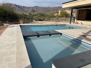 Pool and spa construction project by Canterra