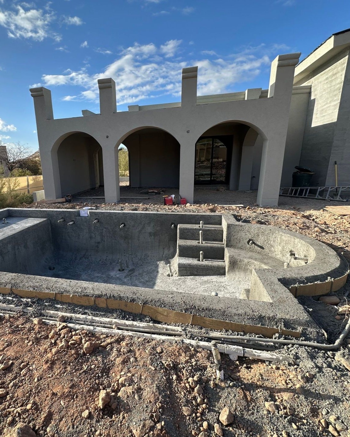 Finished backyard pool project by Canterra Pools