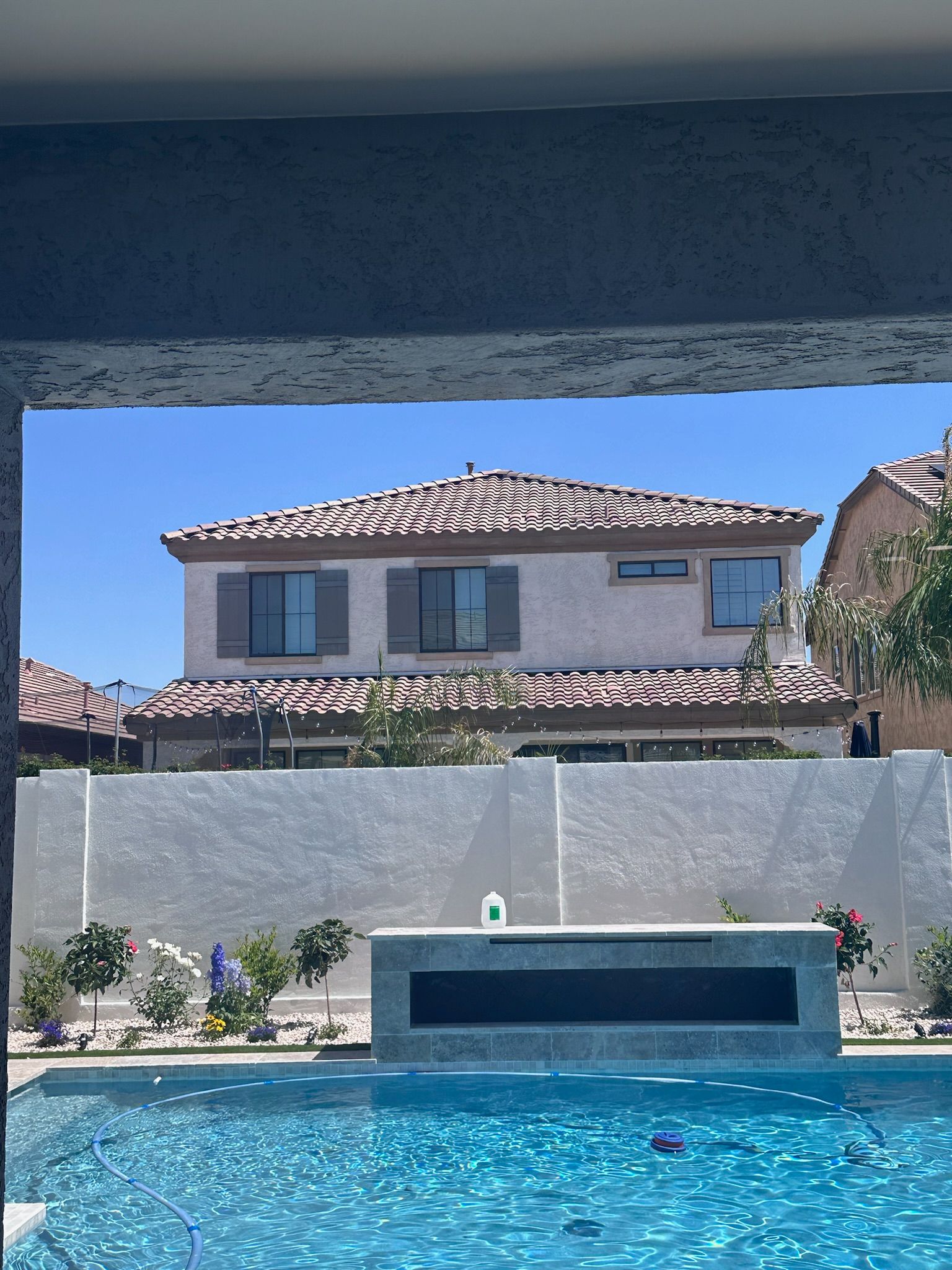 Pool and backyard remodeling project by Canterra
